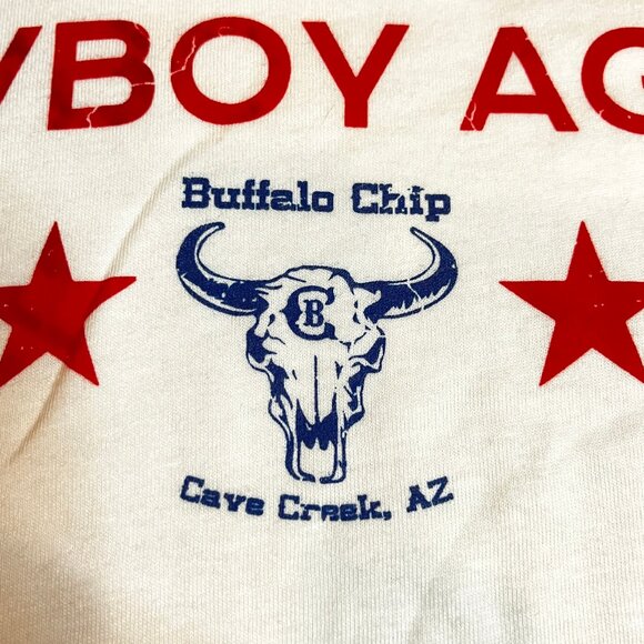 Buffalo Chip Saloon Make America Cowboy Again Tshirt Cave Creek AZ SZ S Country - Picture 3 of 7